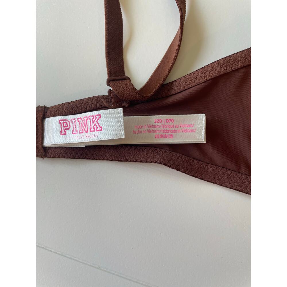 Victoria’s Secret Pink Wear Everywhere Bra LOT OF 2 Size 32D T-Shirt Camo Brown - Picture 4 of 14
